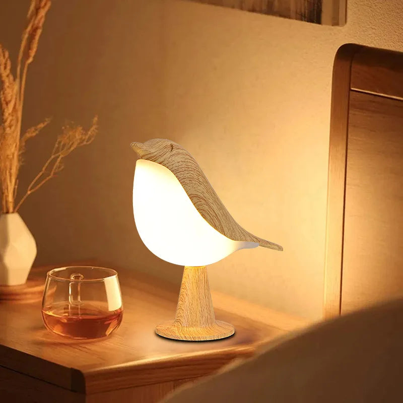 3 Colors Bird Night Lights LED Touch Switch Rechargeable USB Lighting Lamp for Bedroom Desk Reading Table Lamps Home Decoration