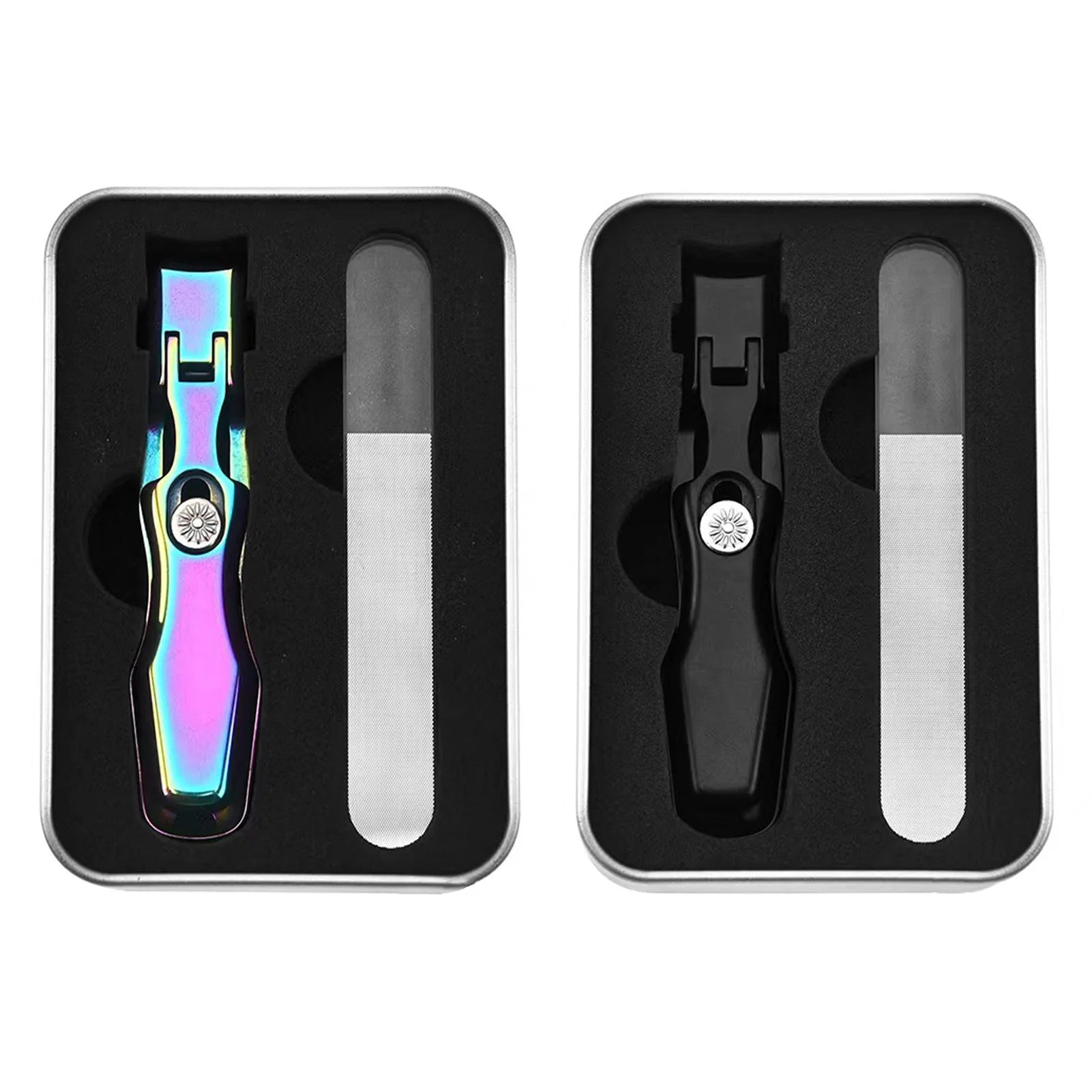 Stainless steel nail clippers with anti splash and large opening nail clippers